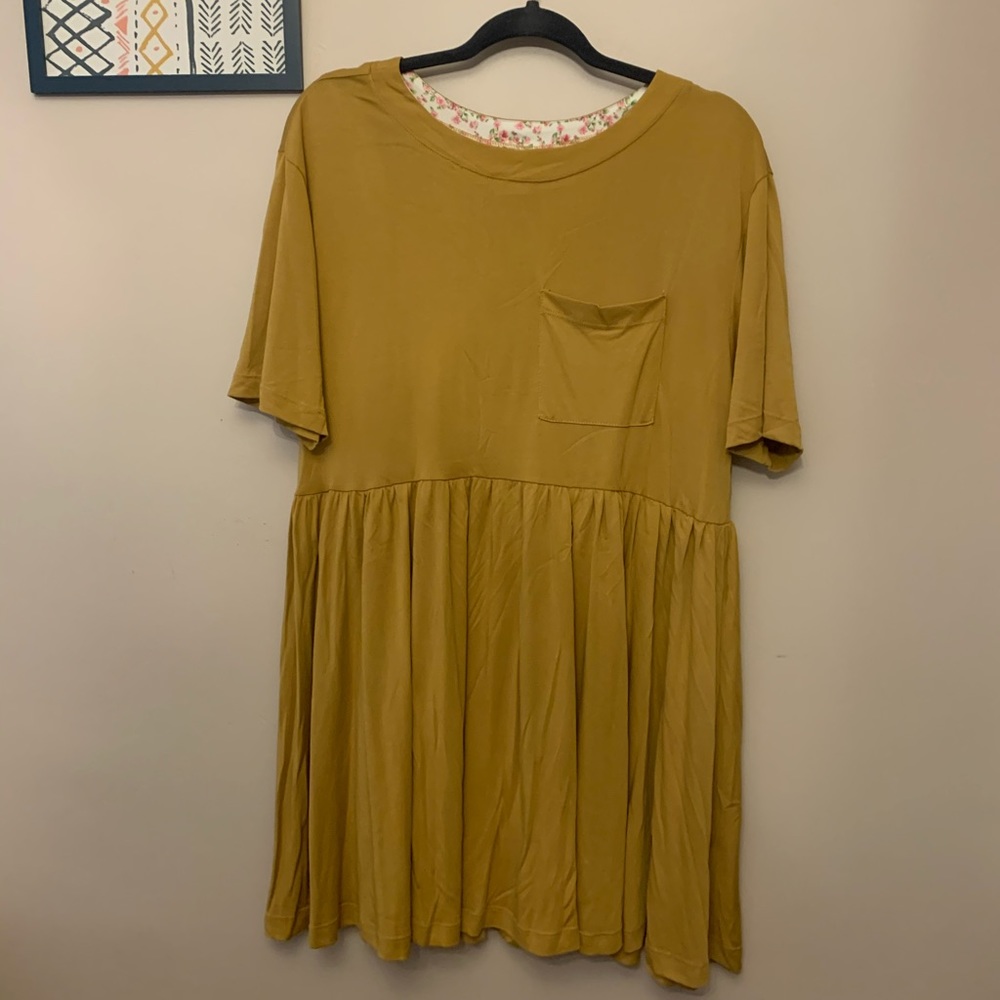 Mustard Baby doll dress